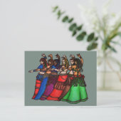 Belly Dancer Art Feiertagspostkarte (Stehend Vorderseite)