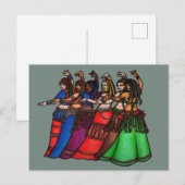 Belly Dancer Art Feiertagspostkarte (Vorne/Hinten)