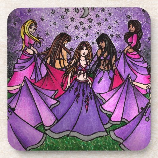 Belly Dancer Art Getränkeuntersetzer (Vorderseite)