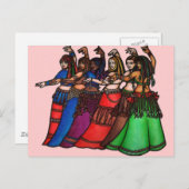 Belly Dancer Art Postkarte (Vorne/Hinten)