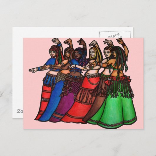 Belly Dancer Art Postkarte (Vorne/Hinten)