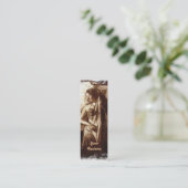 Belly Dancer bei Frauen mit Schleier Mini Visitenkarte (Stehend Vorderseite)