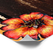 Belly Dancer bei Weibchen mit roten Blume Poster (Ecke)