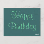 Belly Dancer Birthday Cards Postkarte (Rückseite)