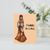 Belly Dancer Birthday Cards Postkarte (Stehend Vorderseite)