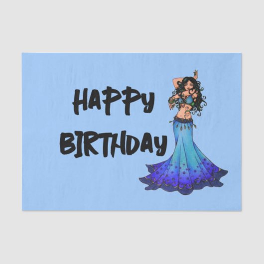 Belly Dancer Birthday Cards Seidenpapier (Vorderseite)