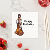 Belly Dancer Birthday Serviette (Beispiel)