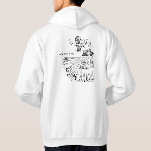 Belly Dancer Darbuka Drum Basic Hooded Sweatshirt (Rückseite)
