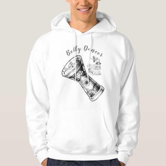 Belly Dancer Darbuka Drum Basic Hooded Sweatshirt (Vorderseite)