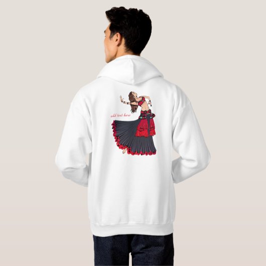 Belly Dancer Darbuka Drum Basic Hooded Sweatshirt (Schwarz voll)