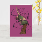 Belly Dancer Dawn Backbend Karte (Gelbe Blume)