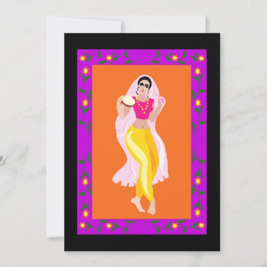 Belly Dancer Einladung (Vorderseite)