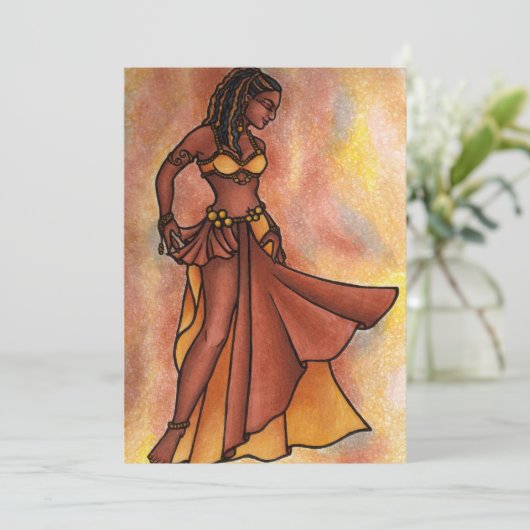 Belly Dancer Goddess Einladung (Stehend Vorderseite)