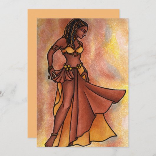 Belly Dancer Goddess Einladung (Vorne/Hinten)