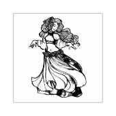 Belly Dancer Goddess Gummistempel (Prägung)