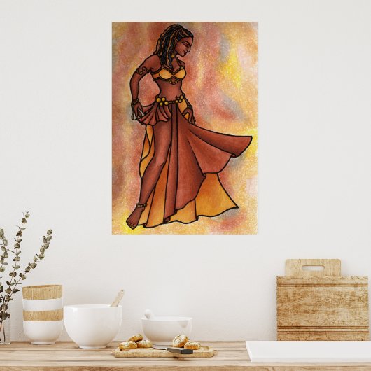 Belly Dancer Goddess Poster (Küche)