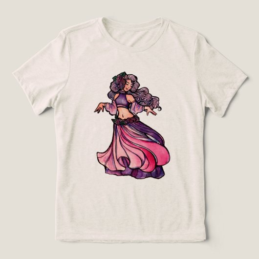 Belly Dancer Goddess Tri-Blend Shirt (Design Vorderseite)