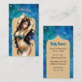 Belly Dancer marokkanisch Blue Türkise Visitenkarte (Vorne/Hinten)