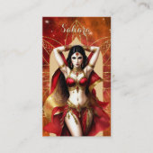 Belly Dancer marokkanischer Red Gold Visitenkarte (Vorderseite)