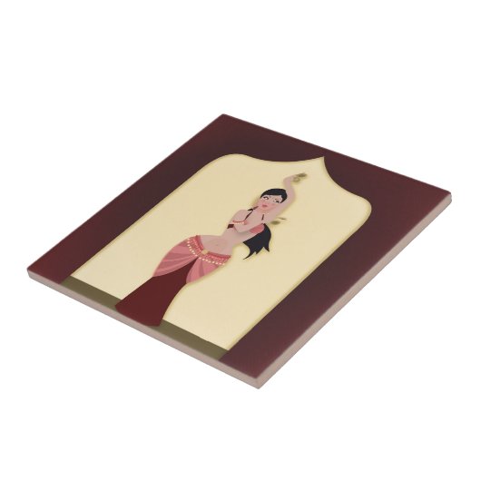 Belly Dancer Middle Eastern Tänzer Fliese (Seite)