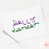 Belly Dancer Ovaler Aufkleber (Umschlag)