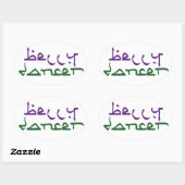 Belly Dancer Ovaler Aufkleber (Blatt)