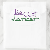 Belly Dancer Ovaler Aufkleber (Tasche)