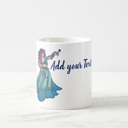 Belly Dancer Ruby Aquamarin Art Kaffeetasse (Mittel)