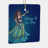Belly Dancer Ruby Aquamarin Art Keramikornament (Rechts)
