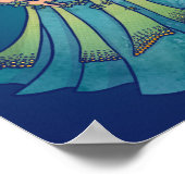 Belly Dancer Ruby Aquamarin Art Poster (Ecke)