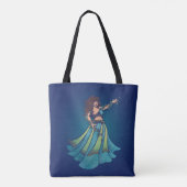 Belly Dancer Ruby Aquamarin Art Tasche (Rückseite)