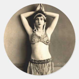 Belly Dancer Runder Aufkleber