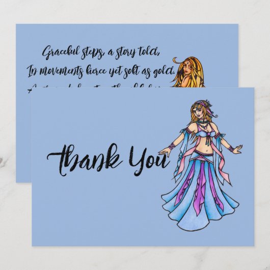 Belly Dancer Vielen Dank Karten (Vorne/Hinten)