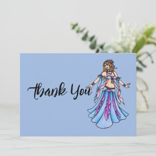 Belly Dancer Vielen Dank Karten (Stehend Vorderseite)