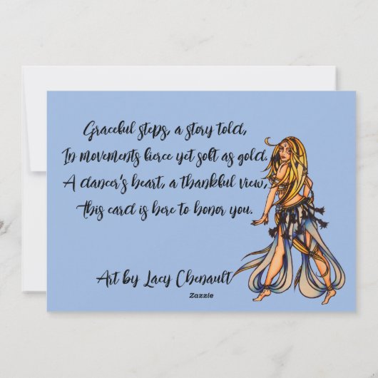 Belly Dancer Vielen Dank Karten (Rückseite)