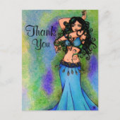 Belly Dancer Vielen Dank Postkarte (Vorderseite)