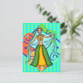Belly Dancing Girl Postkarte (Stehend Vorderseite)