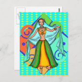 Belly Dancing Girl Postkarte (Vorne/Hinten)