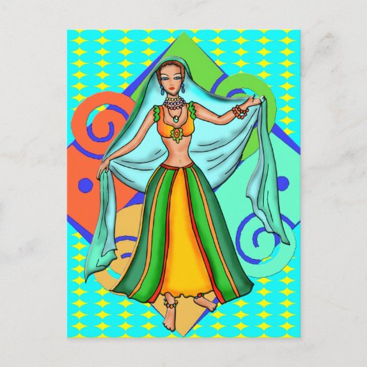 Belly Dancing Girl Postkarte (Vorderseite)