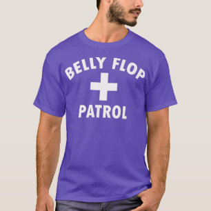 Belly Flop Funny Swimming Pool Life Guard T-Shirt