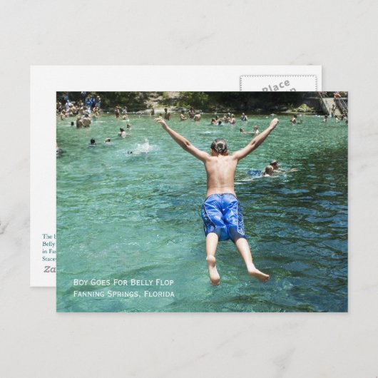 Belly Flop Postcard Postkarte (Vorne/Hinten)