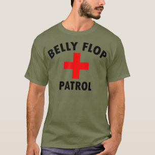 Belly Flop Shirt Funny Swimming Pool Life Guard