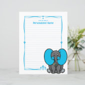 Belly Phant Blue Lined Paper Sheet (Stehend Vorderseite)