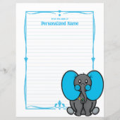 Belly Phant Blue Lined Paper Sheet (Vorderseite)