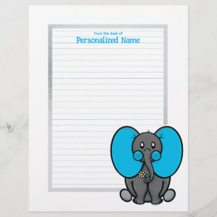 Belly Phant Gray Lined Briefbogen