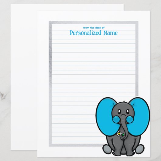 Belly Phant Grey Lined Paper Sheet (Vorne/Hinten)