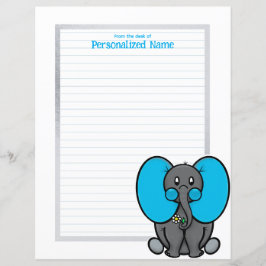 Belly Phant Grey Lined Paper Sheet