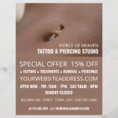Belly Piercing, Tattoo & Body Piercing Studio Flyer (Vorne)