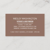 Belly Piercing, Tattooist & Body Piercer Visitenkarte (Rückseite)