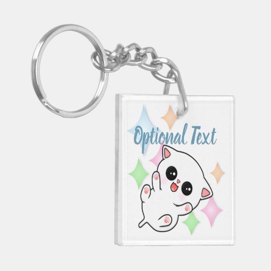 Belly Rub Time Kitten Schlüsselanhänger (Vorderseite links)